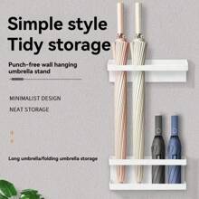 Magnetic Umbrella Stand For Home, Suitable For Entrance, Long Handle Umbrella Storage, Wall-Mounted, Anti-Theft Behind The Door, Magnetic Umbrella Rack, Storage Rack