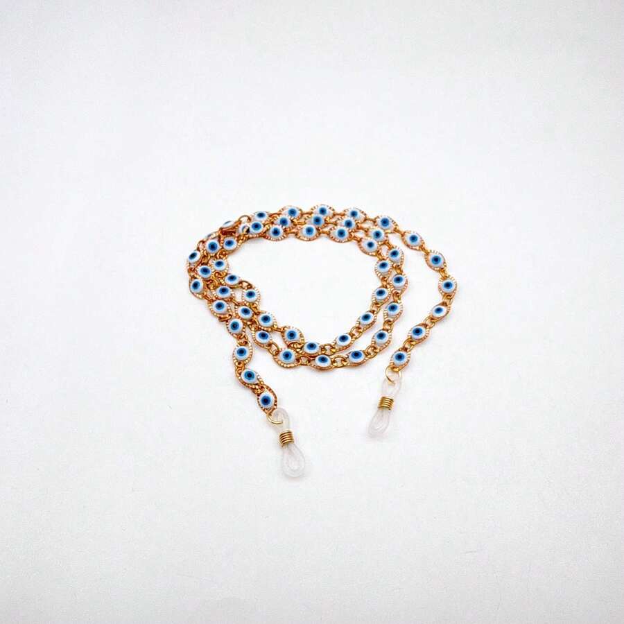 Delicate Colorful Eyeglass Cord Safety Chain Fashion/New - Light Blue - View 1
