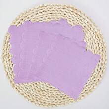 20 piezas/40 piezas/100 piezas Servilletas moradas con borde ondulado, servilletas de bebida y postre con forma floral y borde ondulado en color lila para decoración de cumpleaños, boda, fiesta de novia, aniversario, recepción y eventos - Morado - Ver 1