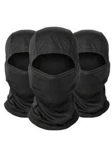 3pcs Unisex Plain Balaclava Face Mask, Suitable For Daily Use, Outdoor Travel, Hiking, Skiing, Cycling - Multicolor - View 13