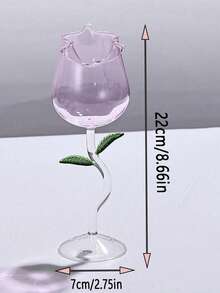 1 Peça Taça de Vinho com Haste de Flor de Rosa, Taça de Coquetel, Taça de Champanhe