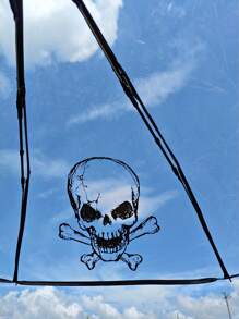 Creative Double-Sided Skull Transparent Umbrella, Minimalist Design, Popular Folding Portable Umbrella, Dark Aesthetic