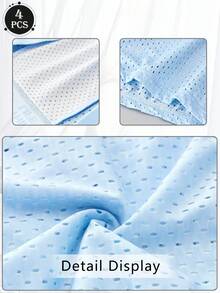 Męska, 4-częściowa, wygodna, sportowa, perforowana bielizna męska na płaskim obcasie, swobodna i oddychająca