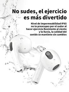 Pro5 Bluetooth Headphones Wireless Earbuds, Lossless Audio - Quality Guarantee, Bluetooth 5.3, Ultra-Long Battery Life Compatible With IOS/Android - White - View 4