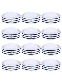 1 Set sortierte Polyester Matrosenmütze, Yachtkapitänsmütze, Partyhut, Kostümzubehör, nautische Accessoires, Hüte für Herren/Damen, Herrenzubehör, Piratenkappe, Sonnenhut, Strandhut, Damenstrandhut, Damensonnenhut, Sommer, Erwachsenenparty, Kreuzfahrtparty, nautisches Thema, Bar, Nachtclub, Karneval, Junggesellenabschied, Feier, Strand