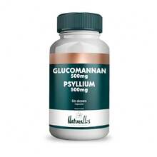 Glucomannan 500mg C/ Psyllium 500mg - 60 Doses Cápsulas - Sem sabor - Visão 2
