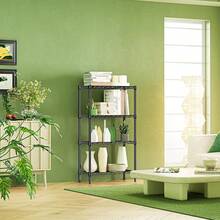 IZEUK 3 Tier Shelf, Heavy Duty Steel Wire Shelving Unit For Home, Kitchen, Laundry Room Organization, Office Storage Rack (17.7" W X 11.8" D X 26.3" H, 450LBS, Chrome) - màu đen - Xem 7