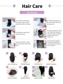 16x18厘米男士短款夹式假发，真人发丝，遮盖白发，自然编织设计 - 自然色&黑色系 - 查看 6