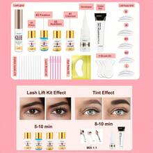 4-In-1 Eyelash And Brow Lift Kit, Black Eyelash And Brow Kit And Eyelash Perm Kit, Quick Lift Perm And Massive Tint,Eyelash Perm Kit With All Tools,For Home Salon - Nhiều màu - Xem 6