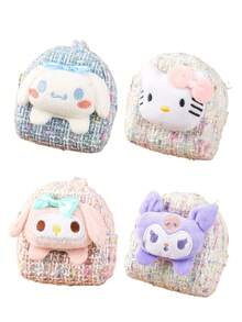 Sanrio Hello Kitty Kuromi Cinnamoroll My Melody Schlüsselanhänger Aufbewahrungstasche Schlüsselanhänger Taschen Puppe 3D Design - Schlüsselanhänger für Kopfhörer, Karten und Münzen Münzbörse Partygeschenk