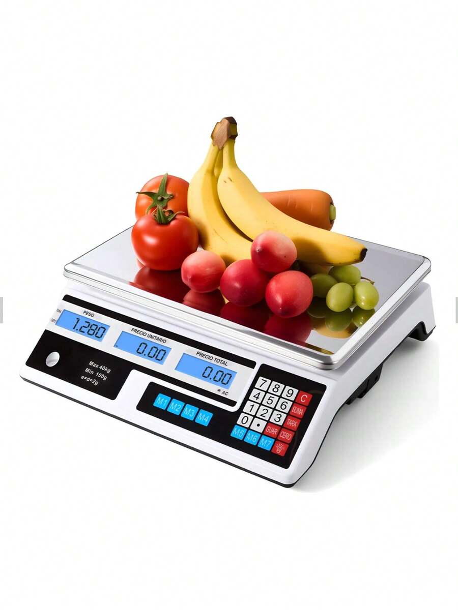 Digital Commercial Scale 40kg Economical Shops Silver - Silver - View 1