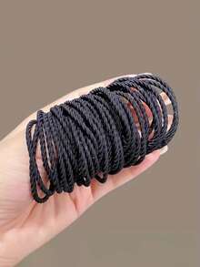 100个无缝发圈，简约百搭防滑弹力发圈，女士橡皮筋发圈，百搭螺旋纹理不伤发圈，100个装，发饰，发饰配件，女士发饰，秋季，旅行，美发工具，女士配件，美发用品，卷发，发圈，发圈，卷发配件，礼物，旅行，女士礼物，美发用品，圣诞礼物