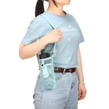 Portable Sport Water Bottle Cover With Strap Cup Sleeve Mesh Cup Pouch Mobile Phone Bag Visible Bag Outdoor Camping Accessories