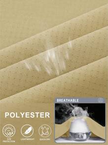 Cavva Women's Quick-Dry Water-Resistant Fishing Shirt Lightweight Breathable Mesh-Like Texture Slightly Loose Fit Convertible Roll-Up Sleeves 2 Hook-And-Loop Chest Pockets Rod Holder Patch Adjustable Button Cuffs Outdoor Hiking Casual - Khaki - View 5