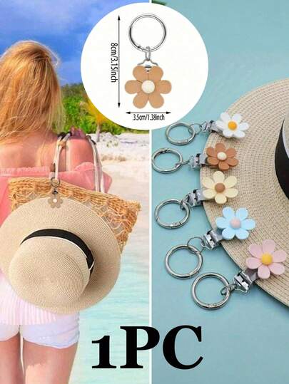 1/2/5件旅行包帽夹挂在手提包、背包、旅行箱包背包中，户外旅行沙滩帽配套配件，新面料无弹力帽夹，户外旅行草帽夹，便携式帽子伴侣包夹，旅行必备，节日送礼，送礼必选