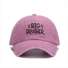 Vintage Washed Baseball Cap - Printed With "Big Brother" | Adjustable Casual Hat, Suitable For Family And Streetwear - A - View 7