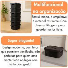 Set Of 3 2-Liter Organizer Boxes, Organizer Basket With Lid, Drawers, Makeup, Jewelry Closet - 乾枯玫瑰色 - 查看 4