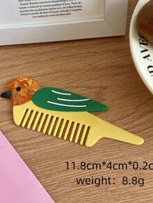 1pc Cute Student Hair Comb, Cartoon Design Thick Acrylic Anti-Static Comb, Dog Decor Hair Accessory, Portable Straight Hair Brush, Cartoon Bear Animal Shaped Comb, Creative Fashion Student Portable Straight Hair Brush, High Quality Thick Dog Comb, Cute Cartoon Animal Acrylic Portable Pocket Comb For Women, Hair Accessories, Hair Styling Kit, Hair Tool Kit, Home Beauty Women Accessory Gifts