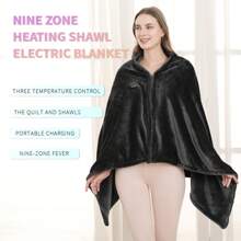 1 Peça + Plugue USB + Cobertor Elétrico com Xale + Controle de Temperatura de 3 Velocidades + Cobertor Aquecido Alimentado por USB + Isolamento Contra Frio + Capa de Perna de Escritório Aquecida + Cobertor Aquecedor e Aquecedor + Superfície Macia e Confortável Amiga da Pele + Fornecendo Calor Para Você em Clima Frio