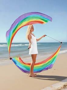 1pc Swinging Ball & Ombre Shawl, Creative Ribbons, Ideal For Sports Event Opening Ceremony, Opening Dance, Belly Dance