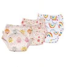 3/6pcs Pack Cartoon Print Training Pants, Washable Learning Underpants, Breathable Potty Training Cloth Nappy, Leakproof, Unisex, All Season Infant Underwear - Perfect Gift