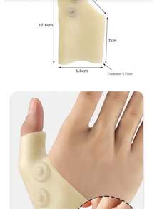 1pc Magnetic Wrist And Thumb Support Gloves - Breathable Silicone, Ergonomic Design For Comfortable Typing, Washable, Reduces Wrist And Thumb Fatigue, Ideal For Office Use, Ergonomic Wrist Support Gloves | Breathable | Secure Fit Closure