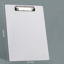 1pc A4 Clipboard, Transparent Board Clip, Student Drawing Writing Pad, Vertical Office Supplies File Organizer, Multipurpose Plastic Receipt Menu Holder