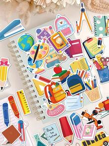 50 miếng dán sáng tạo cho sổ tay, sổ kế hoạch, bình nước, bàn làm việc, tường, trang trí lớp học, miếng dán trang trí tự dính thích hợp cho ngày lễ, đồ dùng học tập, quà tặng - Nhiều màu - Xem 1