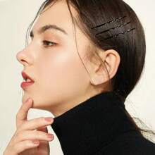 60/120/150/200 件 U 型发夹，适合女孩女士浓密头发造型的发夹，发髻延长器，发髻制作器，发髻发片，发夹 - 黑色 - 查看 4