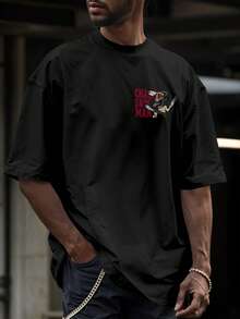 Oversized Streetwear T-Shirt Chainsaw Chibi Denji Motossera REF 7254 FLUXOGEEK - 黑色 - 查看 4
