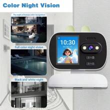 智能 WiFi 室内安全摄像头，家庭安全摄像头，具有双向视频通话、时间显示、WiFi 连接，包括运动跟踪、彩色夜视、远程 PTZ 控制功能、USB 电源，适用于婴儿护理、宠物监控、老人护理和家庭安全。 - 白色 - 查看 7