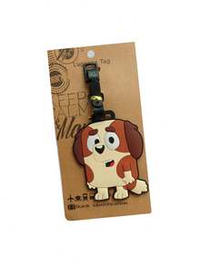 Bluey 1Pc Blueys Family And Friends Luggage Label Kawaii Luggage Tag Cartoon Bluey Bingo Dog Cute Coco Rusty Muffin Suitcase ID Address Holder Baggage Boarding Portable Party Favor Small Gifts Give Away