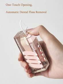 Automatyczny dozownik wykałaczek z szybkim otwieraniem, wysokiej jakości przenośny pojemnik na nić dentystyczną, prostokątne pudełko do przechowywania wykałaczek do domu lub biura - Wielokolorowe - Zobacz 9