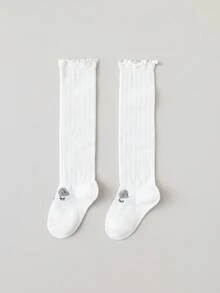 1 par de calcetines largos para bebé, calcetines de algodón delgados para primavera y otoño - Multicolor - Ver 16