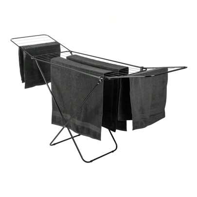 Estendal de secagem independente em formato de X de 180*50*100 cm, suporte dobrável para roupas, ideal para varanda, uso interno e externo, sem necessidade de instalação