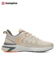 baasploa 男士跑步鞋 轻便步行鞋 网面时尚男士户外运动鞋 春季网球跑步时尚运动鞋,户外鞋 运动鞋 学生鞋,复古跑步鞋,复古休闲鞋(如果您的脚较宽,请选择大一码) - 米色 - 查看 7