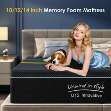 DlandHome 14" Memory Foam Mattress, Medium-Firm Foam Mattress, Pressure Relief Design, CertiPUR-US Certified, Cooling Mattress, Boxed Packaging - 14吋厚度 - 查看 6