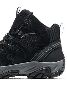 CAMEL CROWN Outdoor Leisure Sports Hiking Shoes Men's Waterproof Non-Slip Wear-Resistant And Shock-Absorbing High Top - Black - View 3