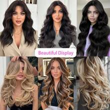 20 piezas Extensiones de cabello con cinta para mujeres, extensiones de cabello sintético Kanekalon de 24 pulgadas, disponibles en dos estilos: cabello ondulado y cabello liso, con tratamiento de rizado previo, elegantes extensiones de cabello ondulado y rizado con cinta, no se destiñen, sin costuras e invisibles para todo tipo de cabello 20 piezas/paquete 70g