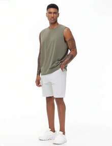 VN-Men's Plus Size ShortsVN-Men's Plus Size Shortsn's Lounge Shorts With P Poets Loose-Fit Jeey Shorts Running,Workout,Tining, Basketbashorts Menshorts Men - 希瑟懷特 - 查看 11