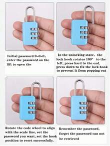 1 件，迷你家用密码锁，紧凑安全，行李组合挂锁，小尺寸，可重置密码，防锈，耐用，易于使用，适用于手提箱，健身房储物柜，宿舍抽屉，橱柜，非常适合旅行者，学生，健身者，租房者，感恩节，圣诞节，万圣节，新年，返校，返校季节的实用礼物，锁，柜锁，抽屉锁，窗锁，门锁，储物柜，组合挂锁