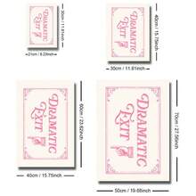 1pc Unframed Dramatic Exit Above Door Sign Poster Horizontal Vintage Wall Art Canvas Print Minimalist Girly Room Doorway Entryway Decor Quirky Goodbye Painting For Apartment,Dorm,Living Room,Modern Home Decoration