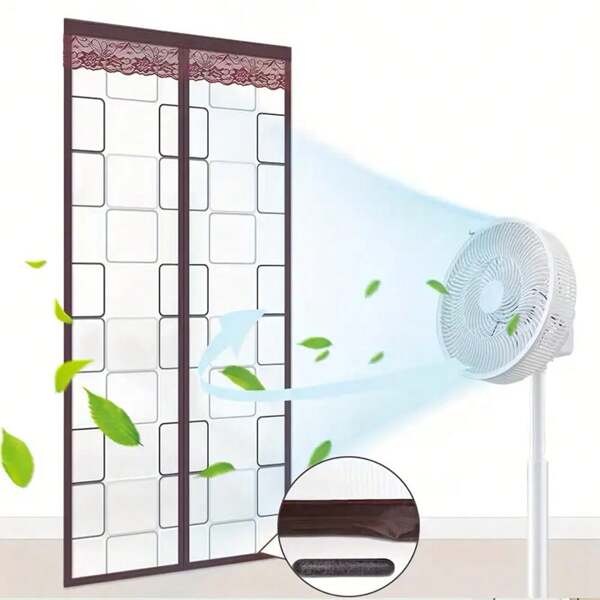 AIYYIPA One Piece Magnetic Screen Door - EVA Transparent Thermal Insulation Screen With Magnetic Stripe Closure - Easy To Install, Hand Washable, Windproof Screen Style Room Divider For Living Room, Kitchen, Bedroom - Anti-Odor Curtain No Punching Partition Curtain