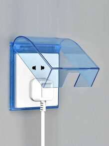1 pieza Cubierta impermeable para toma de corriente, caja de conexiones eléctrica transparente y duradera, cubierta impermeable para interruptor y toma de corriente, cubierta impermeable autoadhesiva transparente - Protección contra salpicaduras para tomas y interruptores, compartimento de plástico transparente para gestión de cables, sin batería requerida, accesorio eléctrico para exteriores | Diseño de tapa transparente