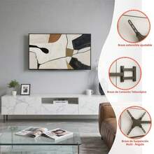 Soporte TV X-400 para 32-55 Pulgadas ajustable y fácil de instalar brazo articulado pared VESA 400x300 montaje robusto salas dormitorios - Multicolor - Ver 5