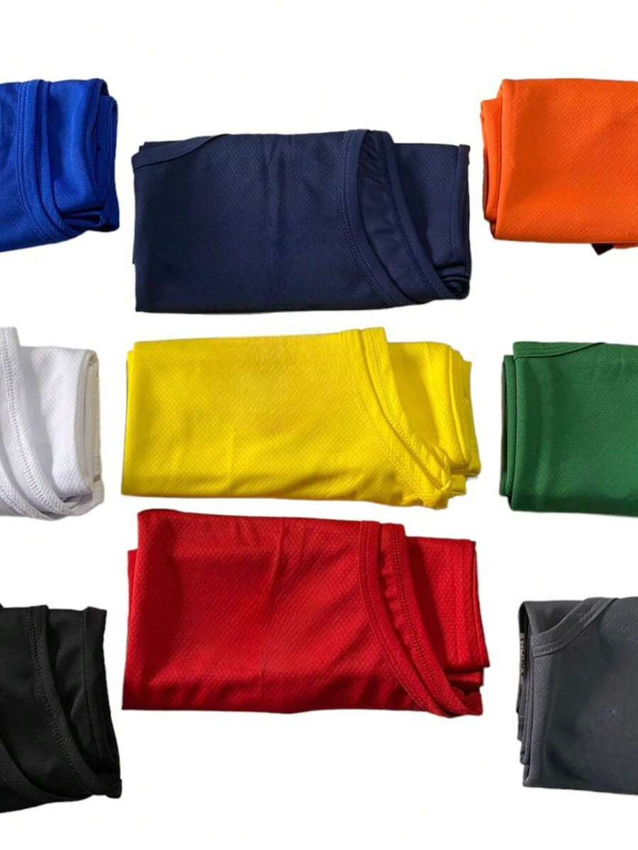 Kit 4 Regatas Masculina 100% poliéster para sublimação trabalho esportes lazer - Multicolorido - Visão 1