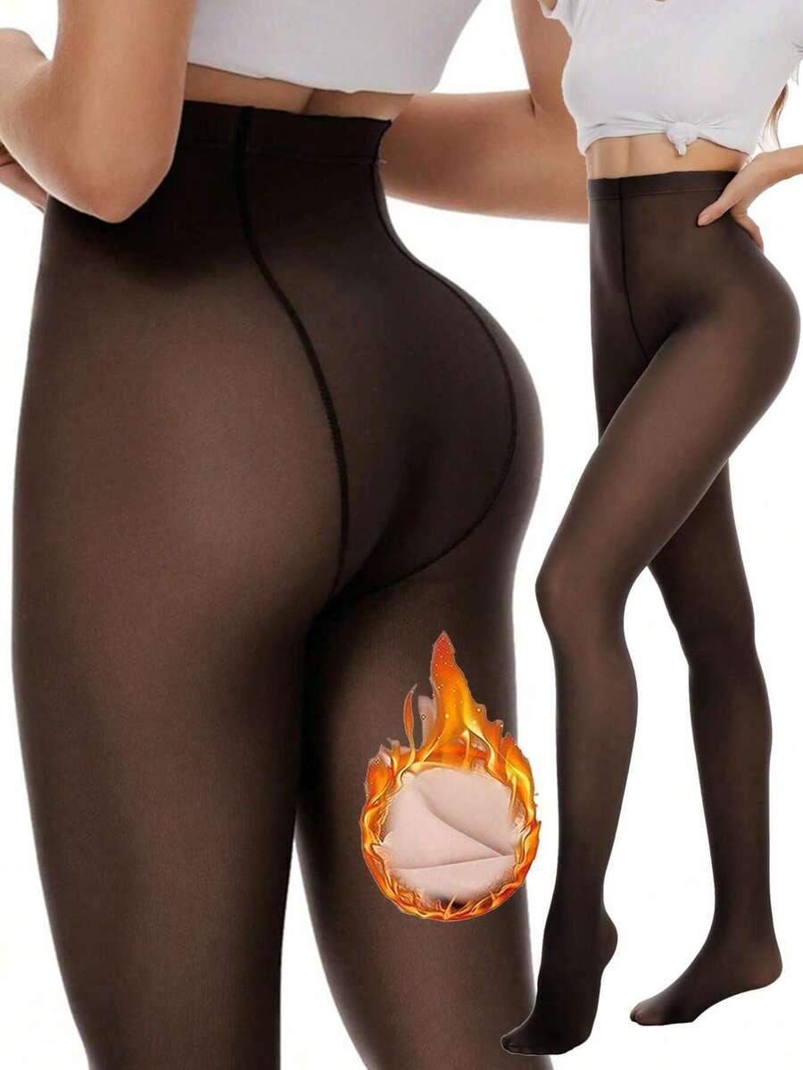 1pair 80g/200g/300g Women's Spring And Autumn Silk Stockings,Thermal Lined Tights,Sexy Translucent Pantyhose Women Thicken Thermal Tights Leggings, Plus Size Leggings,Autumn And Winter Thick Plush Warm Leggings And Pantyhose, Winter Work And Business Tight Pants (Suitable For -5-25 ° C)