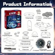 SCIENCE HORSE 12合1磁力科学实验套件，磁悬浮盒套装，包含磁盘，反重力吸引力，适合亲子活动，男孩女孩的礼物，益智玩具