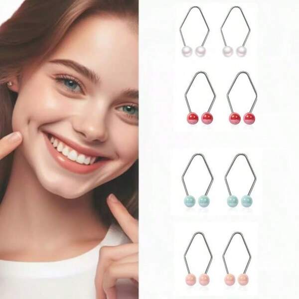 2pcs Dimple Maker, Facial Dimple Training Device, Easy To Wear, Creates Natural Dimples, Helps To Create Beautiful Smile