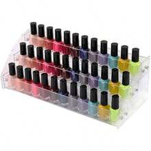 4 Tiers Makeup Holder Tiered Acrylic Organizer For Lipstick Nail Polishes Eye Shadow Toy Collection Dresser Reagent Container Retail E Ssential Oils Liquids Paint Oil Bottle Display Rack Stand Station - 3層 - 查看 1